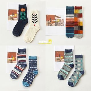 MITU Set of 2: Pattern Couple Socks