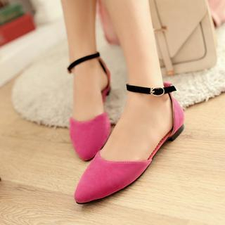 Shoes Galore Ankle Strap Flats