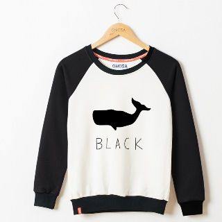 Onoza Whale-Print Raglan Sweatshirt
