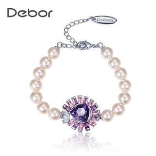 Italina Swarovski Elements Crystal & Pearl Bracelet