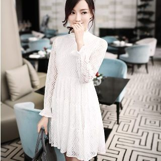 Romantica Long-Sleeve Lace Dress