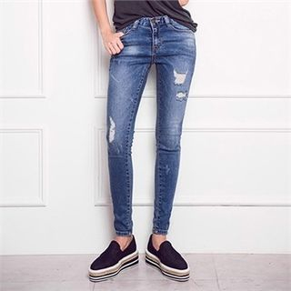 ERANZI Distressed Skinny Jeans