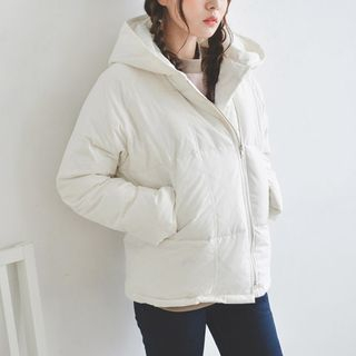 JUSTONE Hooded Duck Down Puffer Jacket