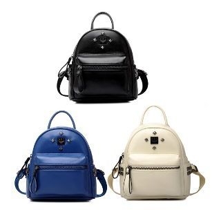 BeiBaoBao Studded Faux-Leather Backpack