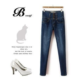 Ainvyi Washed High Waist Skinny Jeans