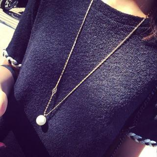 Ticoo Faux Pearl Long Necklace