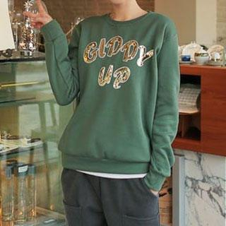 Lina Long Sleeves Lettering Pullover