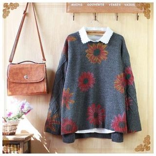 Kirito Floral Print Sweater