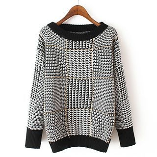 Chicsense Houndstooth Sweater