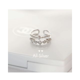 Miss21 Korea Double Silver Ring