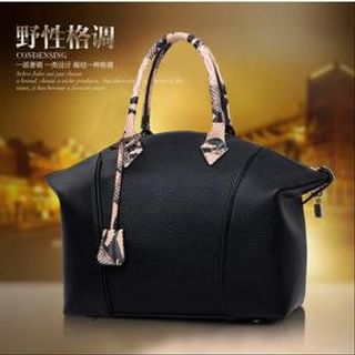 LineShow Faux Leather Tote
