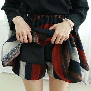 Dodostyle Inset Shorts Paperbag-Waist Mini Skirt