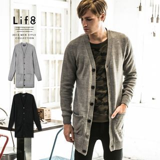 Life 8 V-Neck Long Cardigan