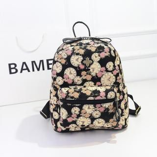 Bibiba Print Canvas Backpack