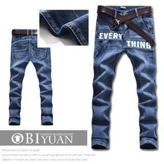 OBI YUAN Lettering Jeans