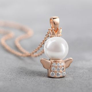 Dara Faux Pearl Angel Necklace