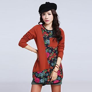 Supernova Long-Sleeve Floral Patterned Blouse