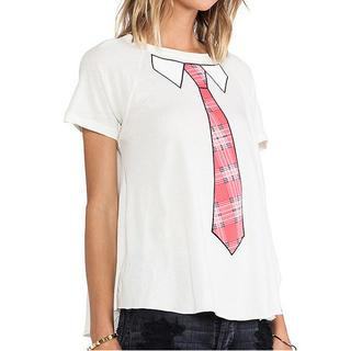 Richcoco Short-Sleeve Tie Print T-Shirt