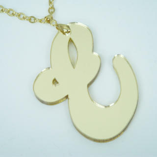 Sweet & Co. Sweet Mirror Initial E Gold Long Necklace