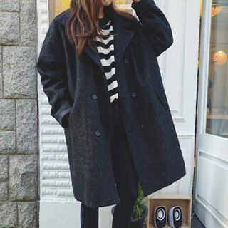 Eva Fashion Double-Breasted Coat