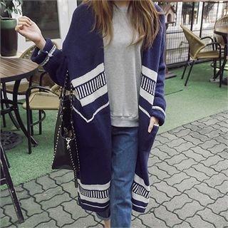 midnightCOCO Open-Front Long Cardigan