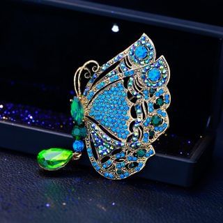 LoveGem Crystal Butterfly Brooch