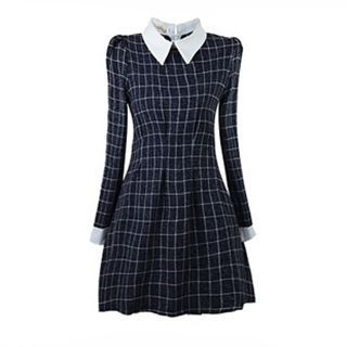 Flore Long-Sleeve Check Dress