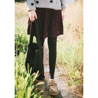 GOROKE Inset Corduroy Skirt Leggings