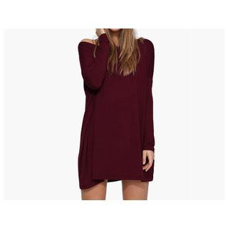 Richcoco Long-Sleeve Loose Fit Dress