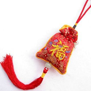 Luck Totem Embroidered Sachet Tasseled Hanging Ornament