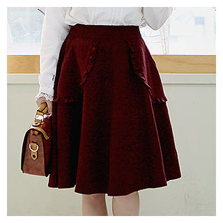 Sechuna Band-Waist A-Line Skirt