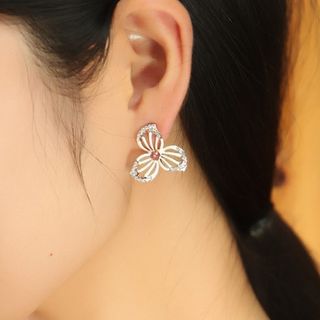 Dara Rhinestone Floral Earrings