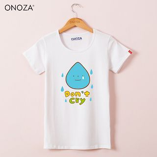 Onoza Short-Sleeve Printed Lettering T-Shirt