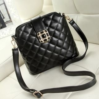Ballerina Bags Faux Leather Quilted Shoulder Bag