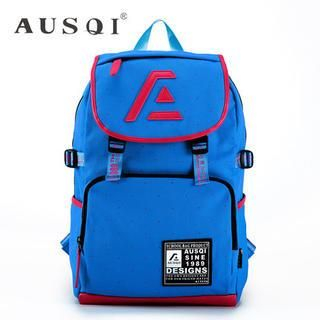 Ausqi Color-Block Canvas Backpack