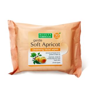 Beauty Formulas - Gentle Soft Apricot Cleansing Facial Wipes 30 pcs