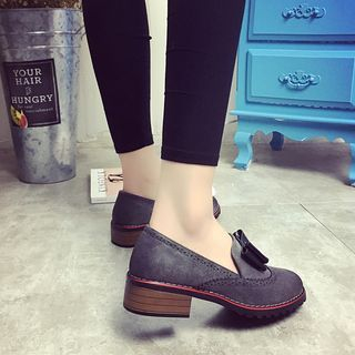 Chryse Block Heel Bow Loafers