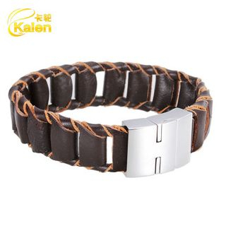 Carobell Genuine Leather Braided Bracelet