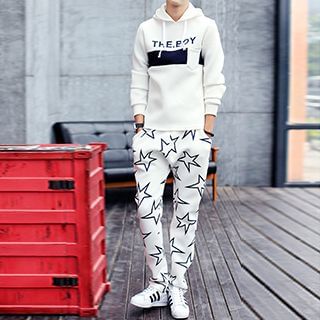 Besto Set: Print Hoodie + Star Print Sweatpants