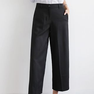 Seoul Fashion Flat-Front Wide-Leg Pants