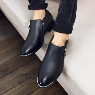 Hipsteria Genuine-Leather Pointy-Toe Dress Shoes