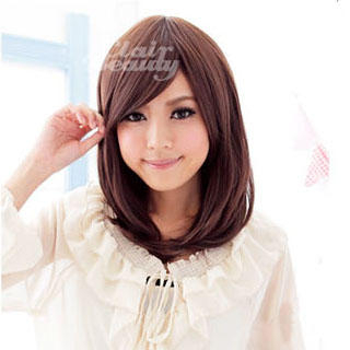 Clair Beauty Medium Wigs - Straight Light Brown - One Size