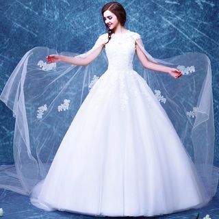Angel Bridal Lace Ball Gown Wedding Dress