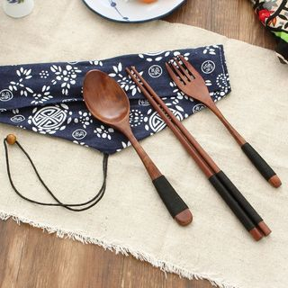 Lazy Corner Cutlery Set with Case