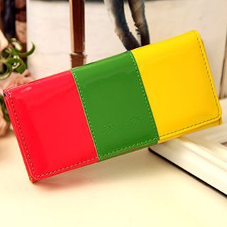 Pennyshine Color-Block Long Wallet