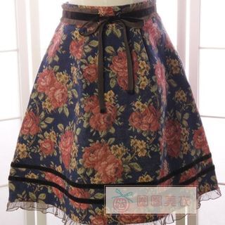 Reine Floral Print A-Line Skirt