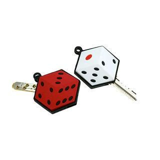 Q-max Set of 2: Dice Key Cap Red & White - One Size