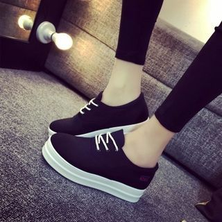 SouthBay Shoes Platform Canvas Sneakers