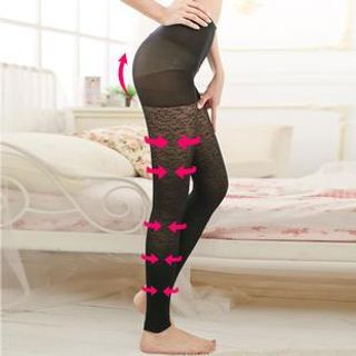 Feeling Touch Warm-keeping Lace Panel Leggings