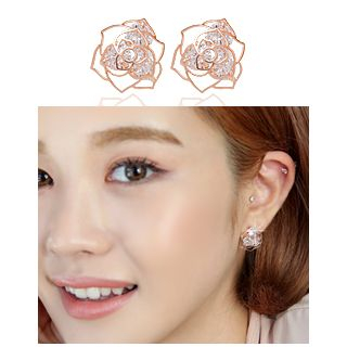 Miss21 Korea Rose Stud Earrings